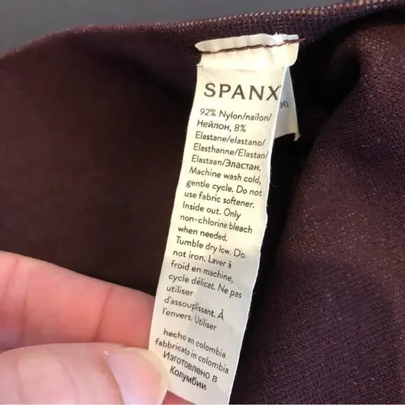 Spanx Jammy Plum maroon pink track stripe seamless leggings size Small NWT - Picture 11 of 15